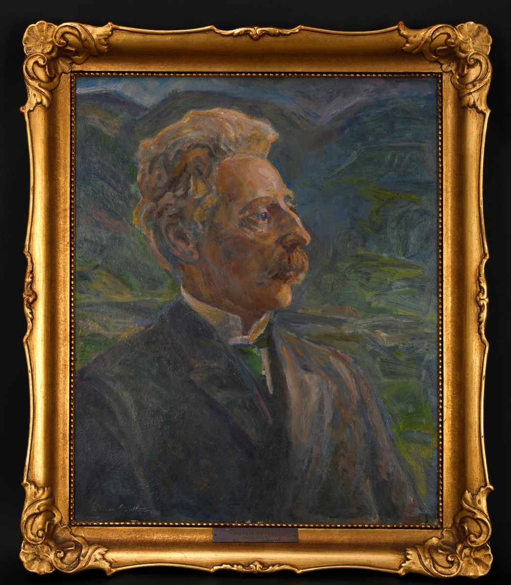 Brystportrett av fylkesmann Harald Bothner.