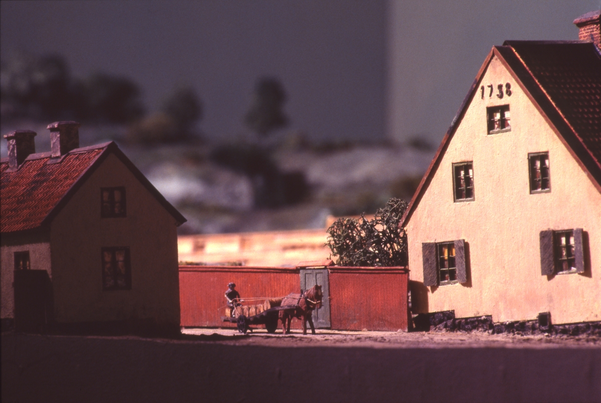 Modell av Södra varvet i Stockholm efter karta daterad 1781.