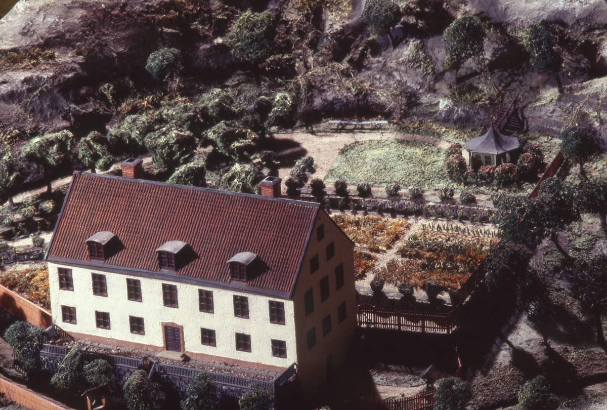 Modell av Södra varvet i Stockholm efter karta daterad 1781.
