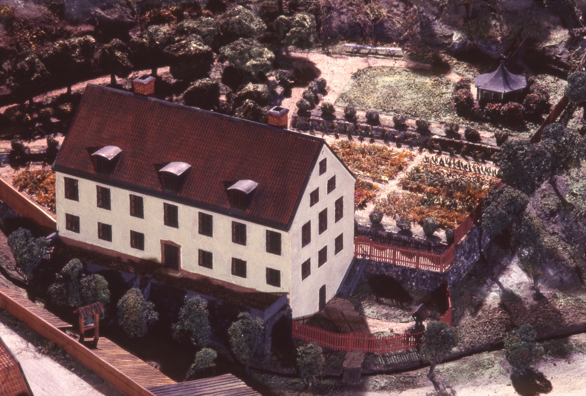 Modell av Södra varvet i Stockholm efter karta daterad 1781.