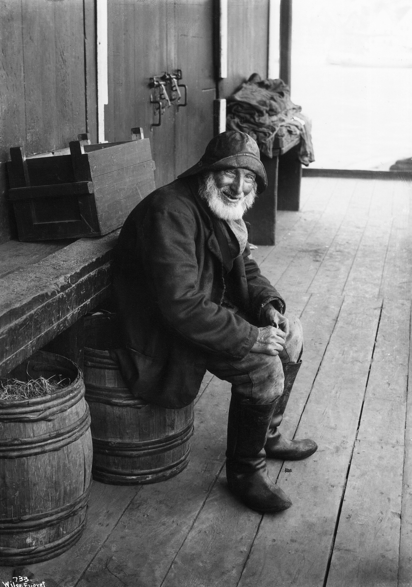 En lun gammel fisker i Bergen 1902