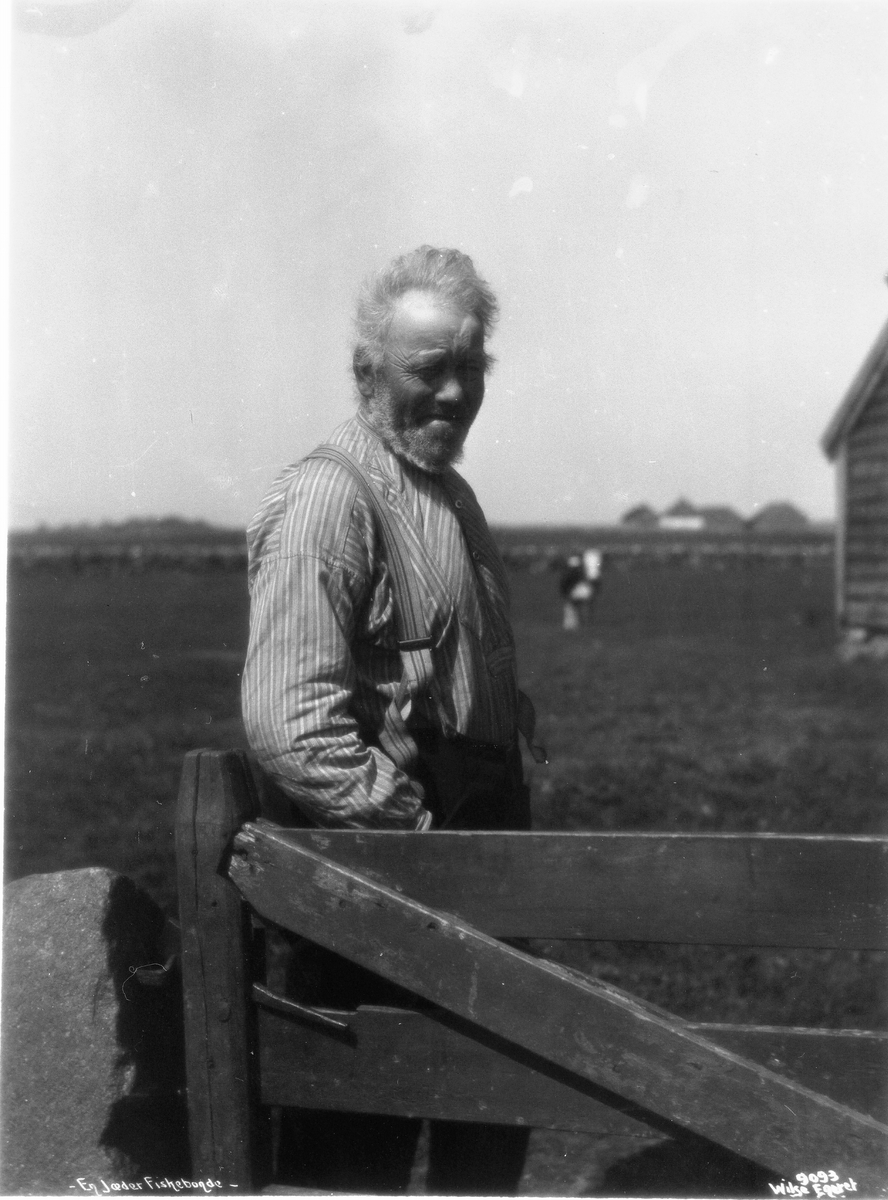 En gammel fiskerbonde på Jæren. Fotografert i 1908.