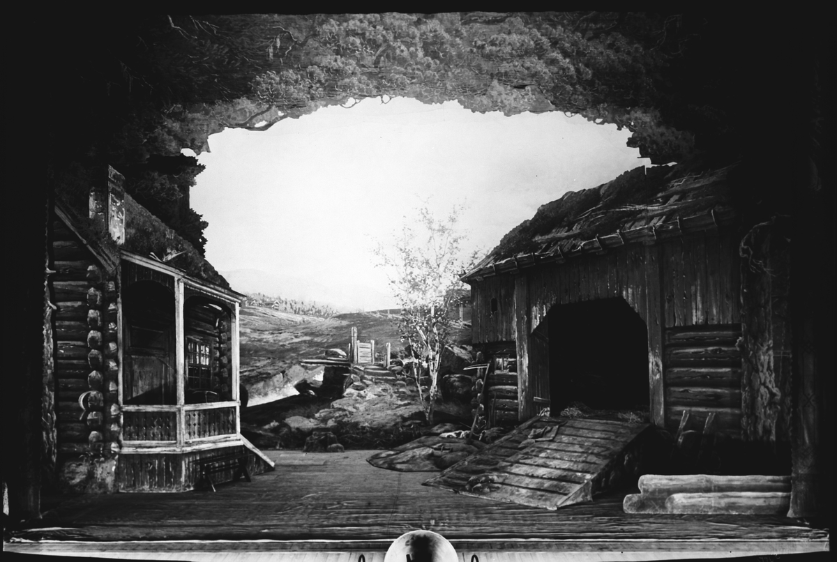 Scene fra skuespillet "Fossegrimen" av Sigurd Eldegard, på Nationaltheateret.