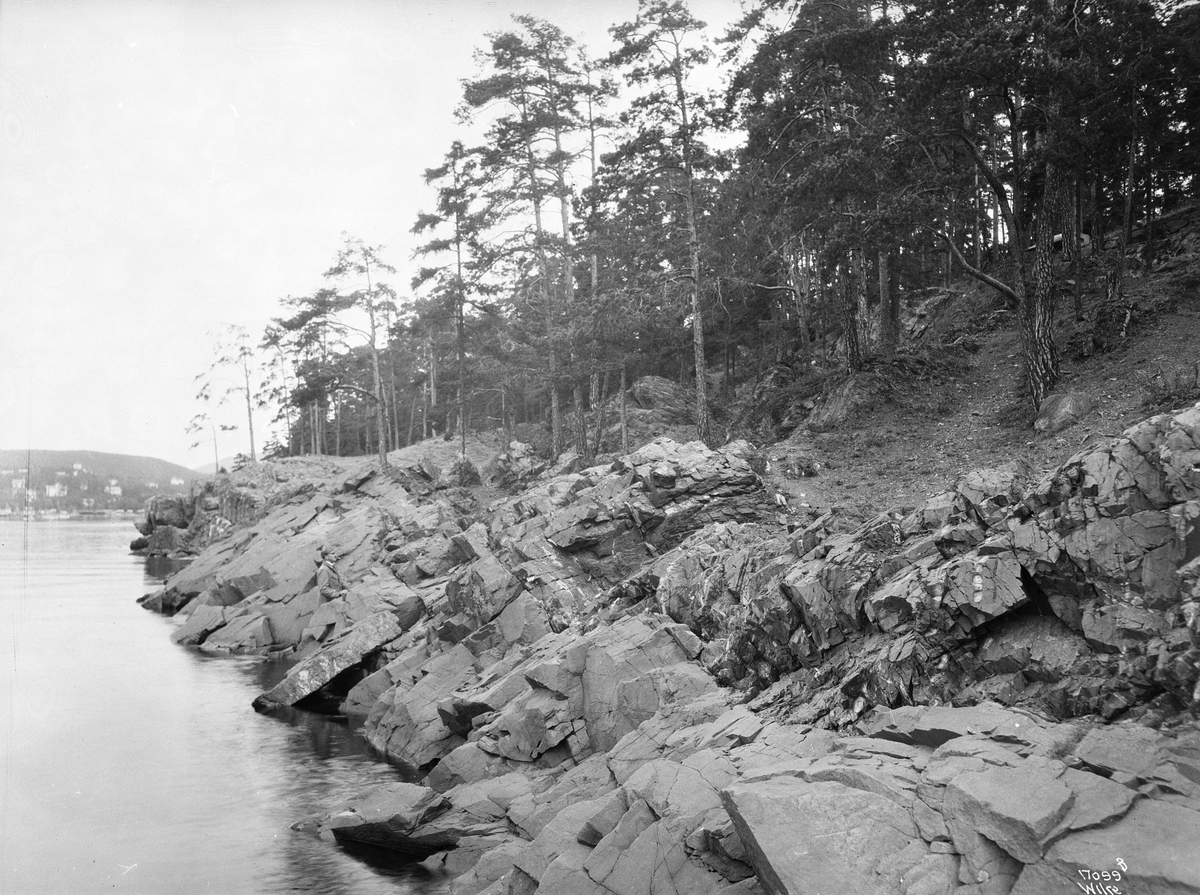 Åstedsbefaring på Bygdøy. Fotografert 1923.