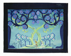 Dekorationsskiss till "Linden" [Dekorationsskiss]