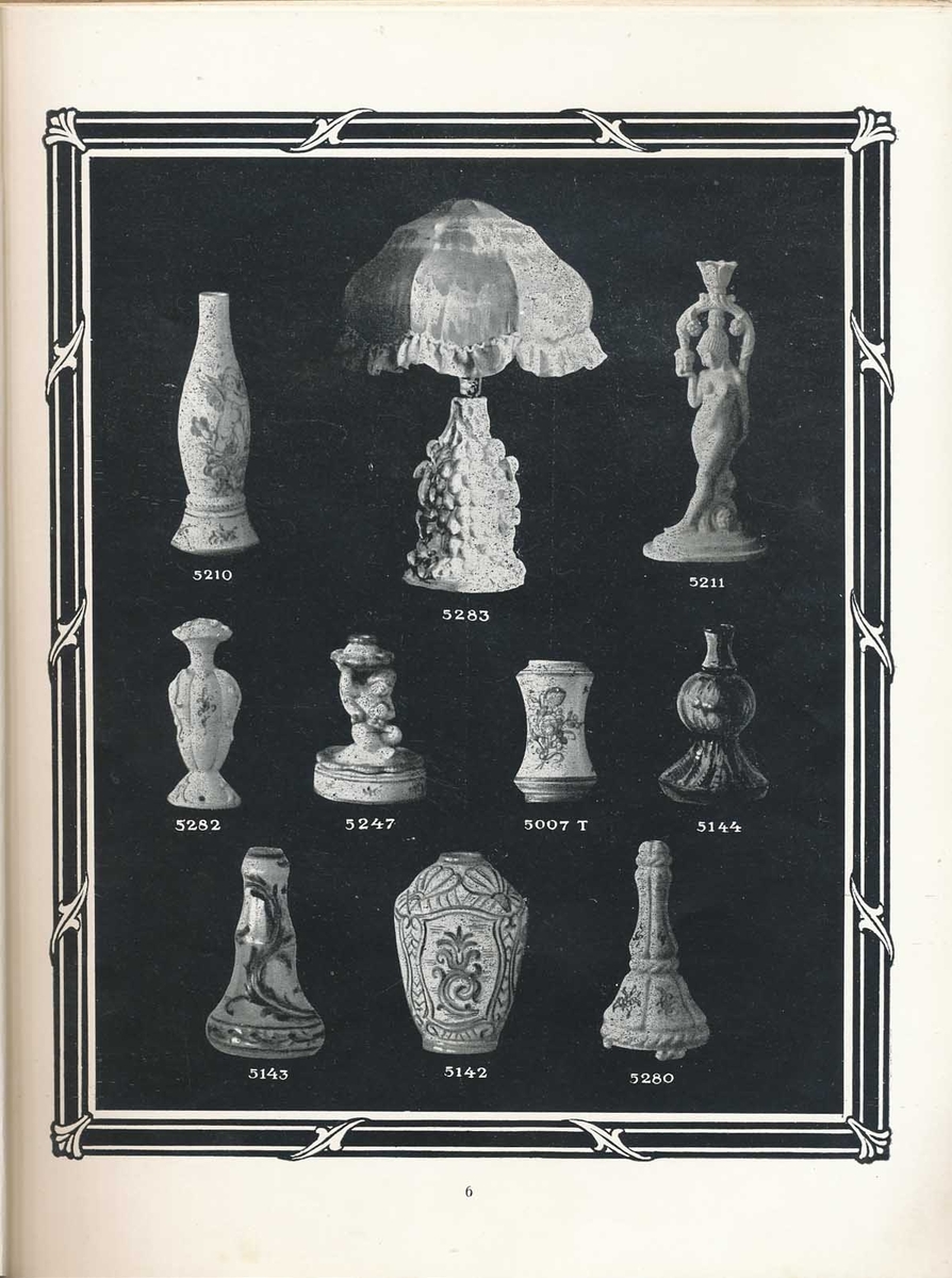 Produktkatalog över Gabrielfajanser från Bobergs Fajansfabrik AB. Innehåller föremål av Gabriel Burmeister som arbetade vid Bobergs fajansfabrik 1922-1925. Han grundade sin egen fabrik i Timmernabben 1925, Gabriel Keramik.