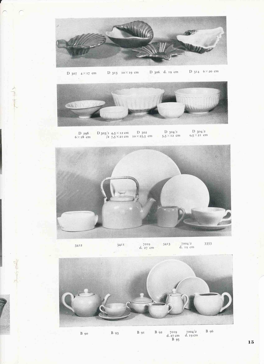 Produktkatalog från Bo Fajans 1948.