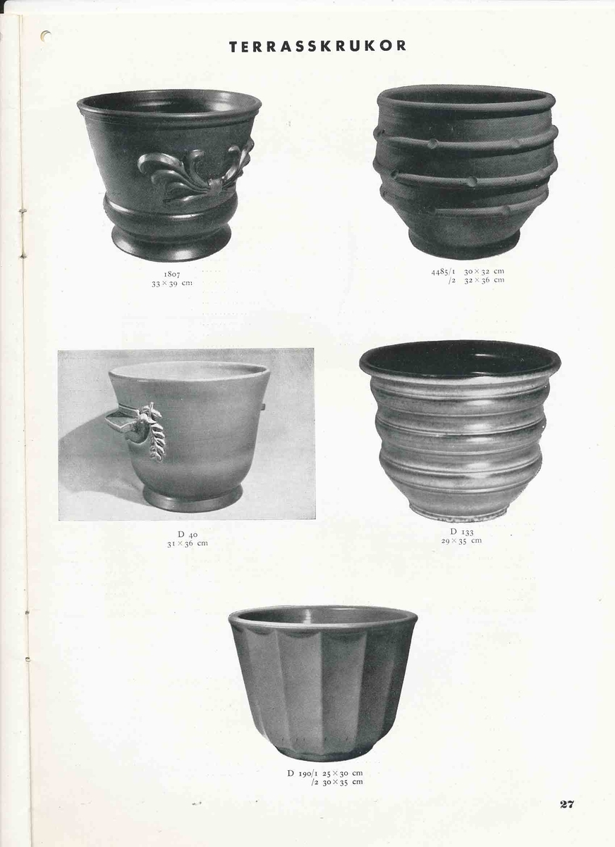 Produktkatalog från Bo Fajans 1948.