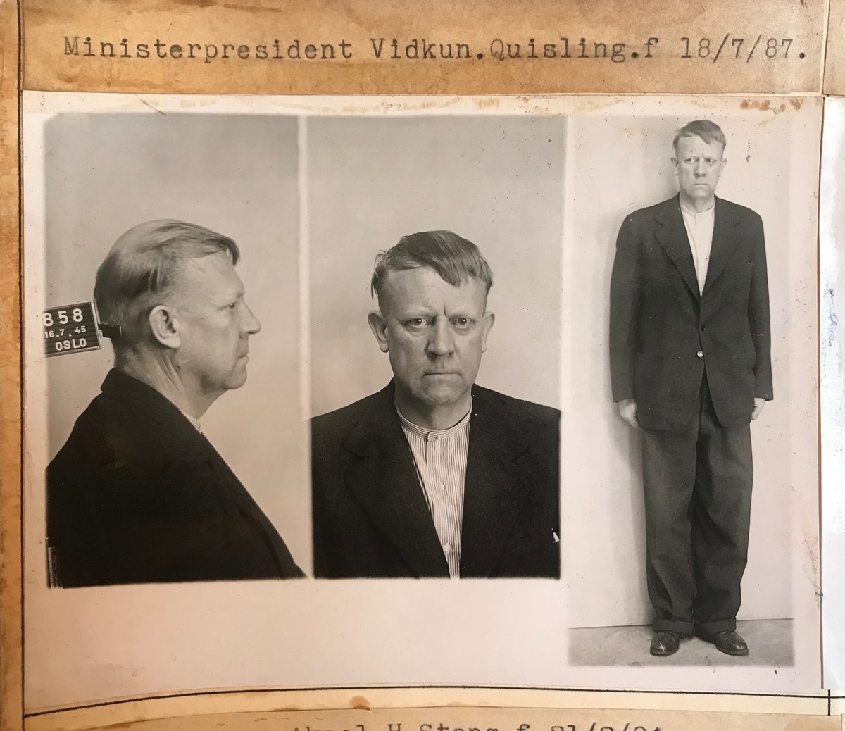 Stort, skinninnbundet album med 335 forbryterfoto.