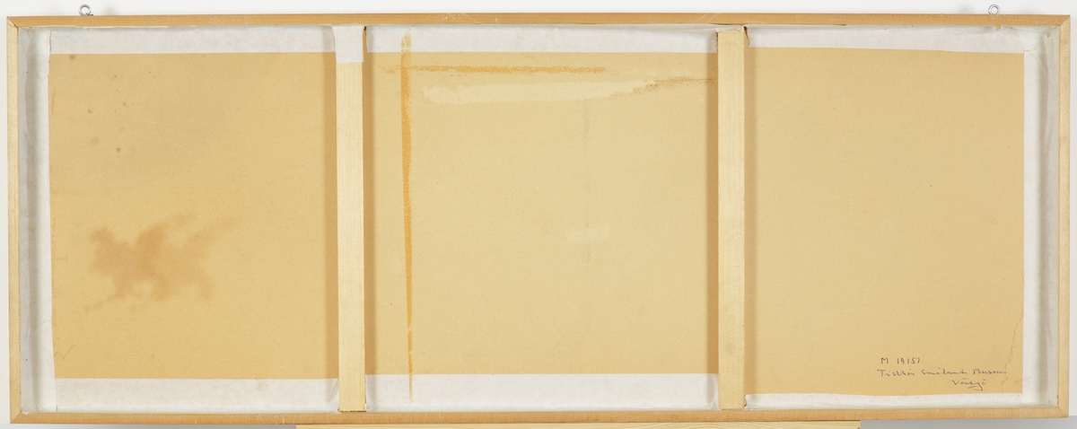 Akvarellmålning. 
Ljungby från nordost.
Grå-brun-svart färgskala.