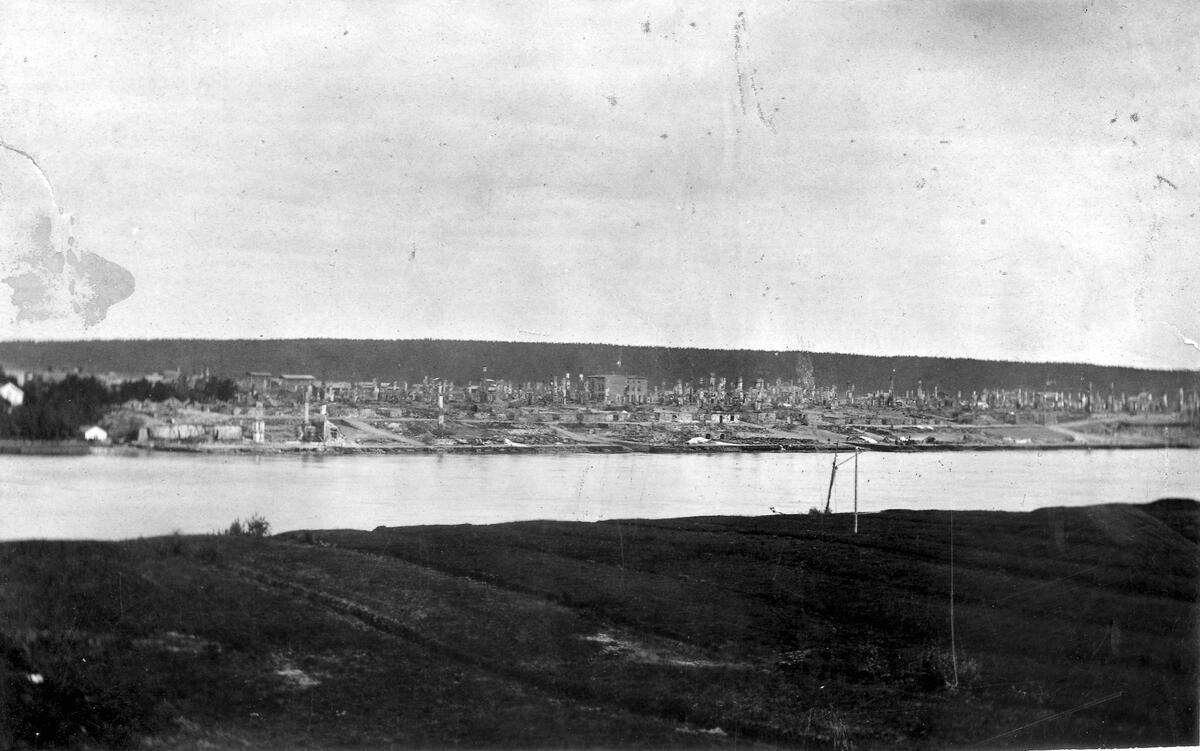 Umeå efter branden 1888.