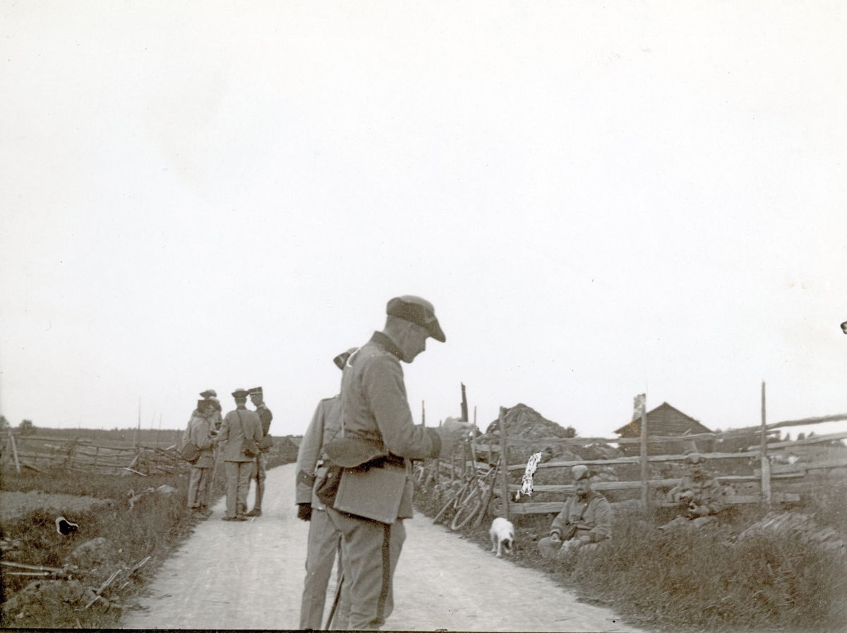 Erik Wadstein i fält   med landstormen under 1 :a världskriget WW