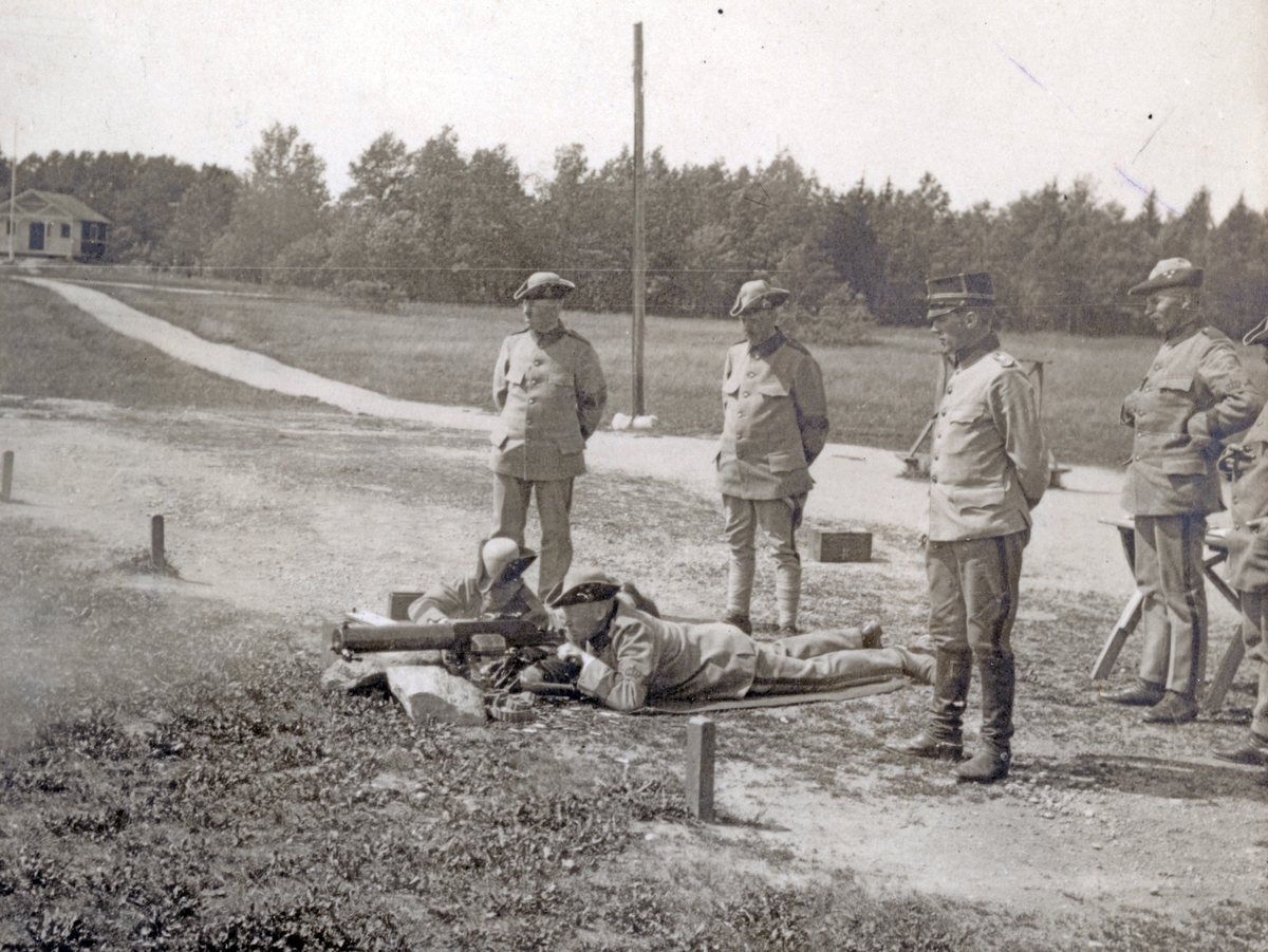 Erik Wadstein i fält  med landstormen under 1:a världskriget 1914