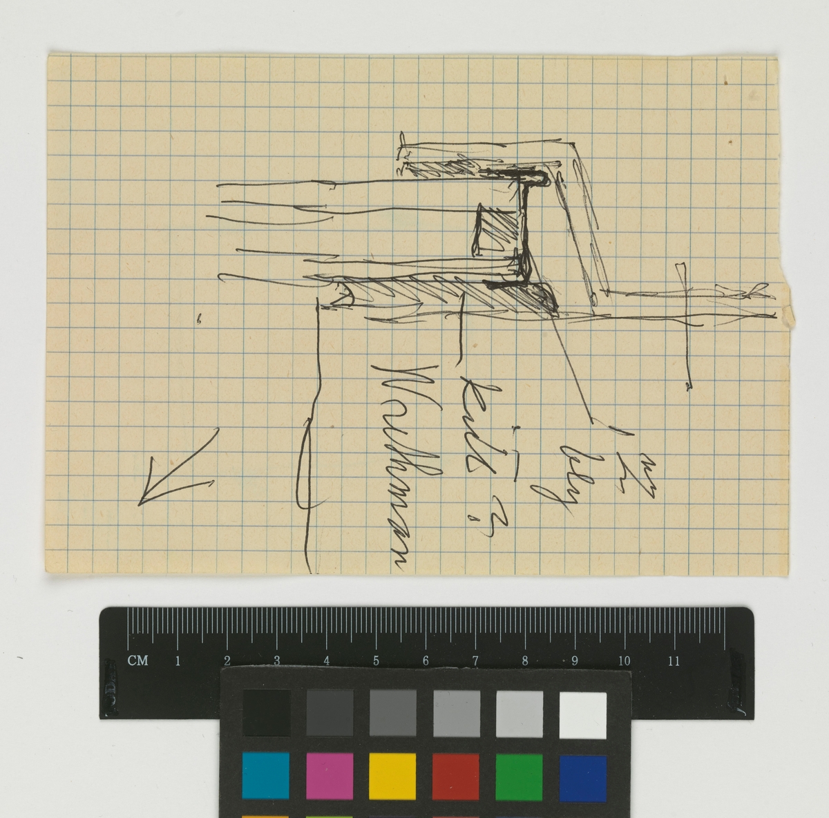 Klippans församlingskyrka, Sankt Petri kyrka
Skiss detalj fönster