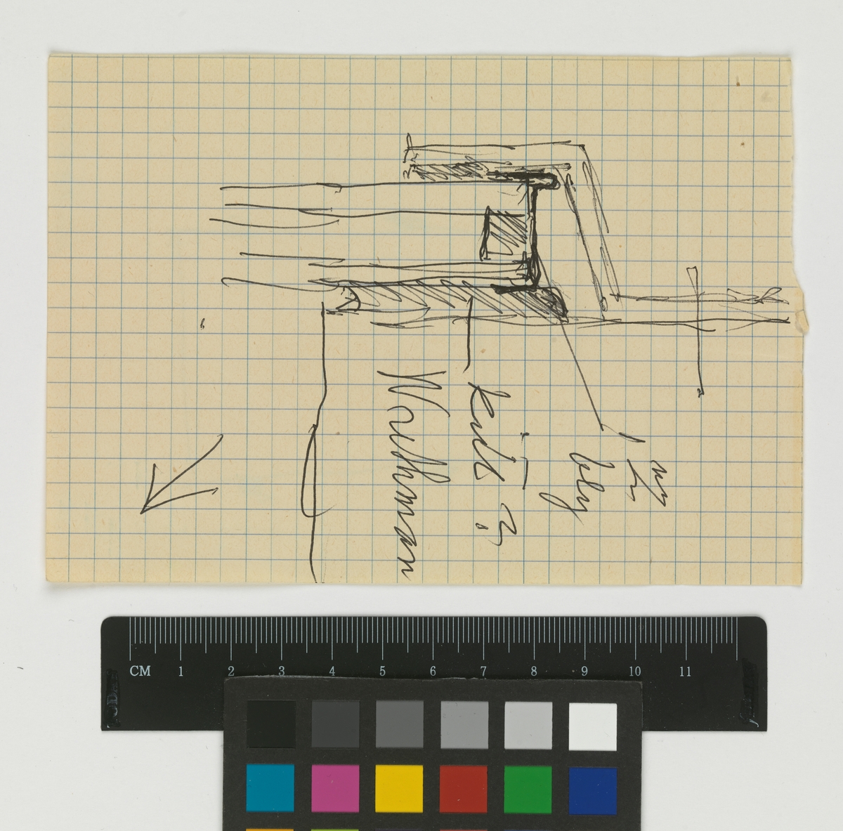 Klippans församlingskyrka, Sankt Petri kyrka
Skiss detalj fönster