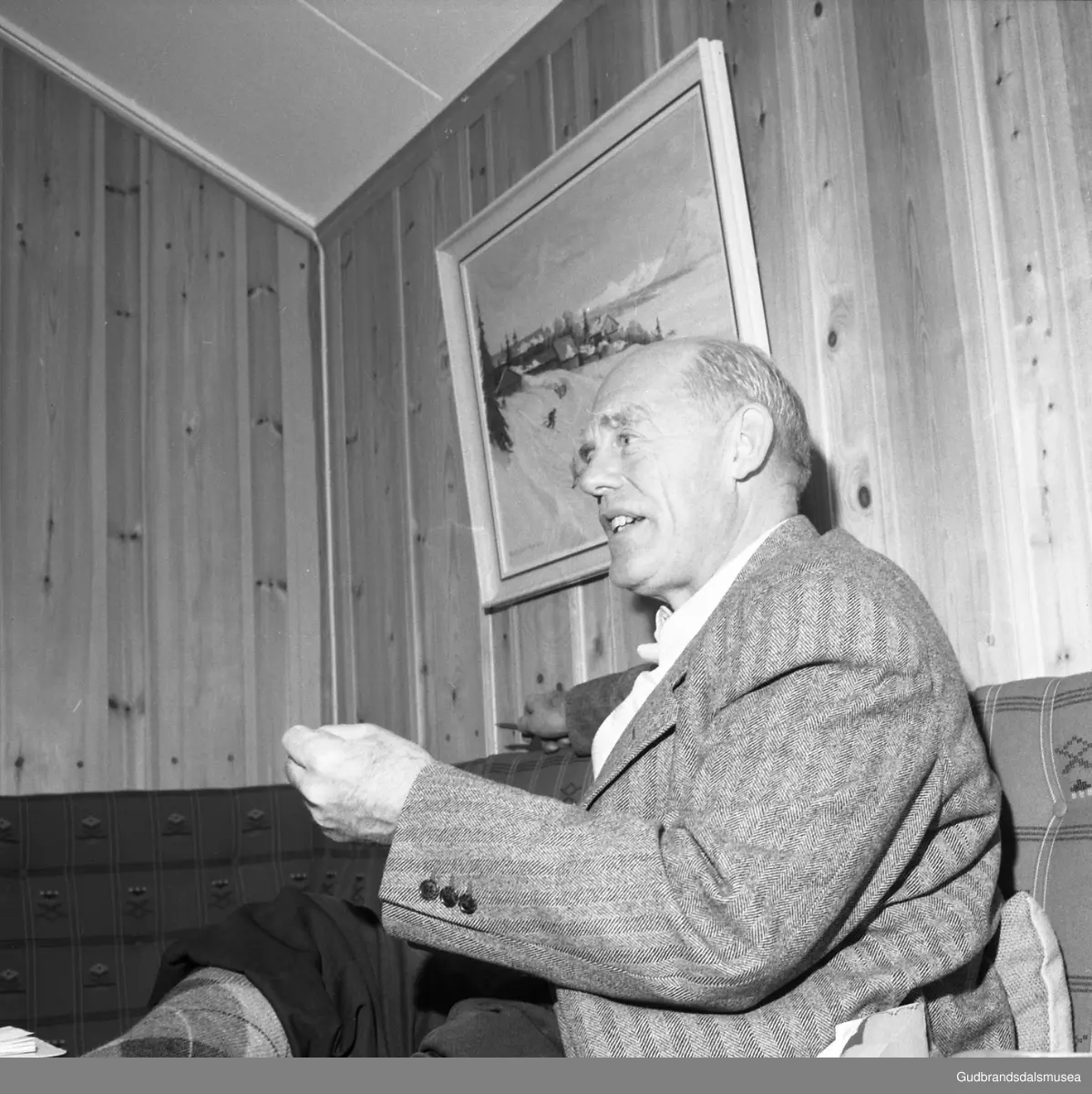 Aktuelt. Skipsreder Knud Lauritzen. Innebilder.