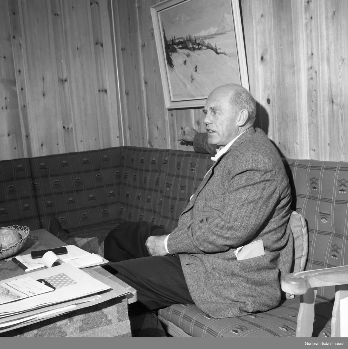 Aktuelt. Skipsreder Knud Lauritzen. Innebilder.