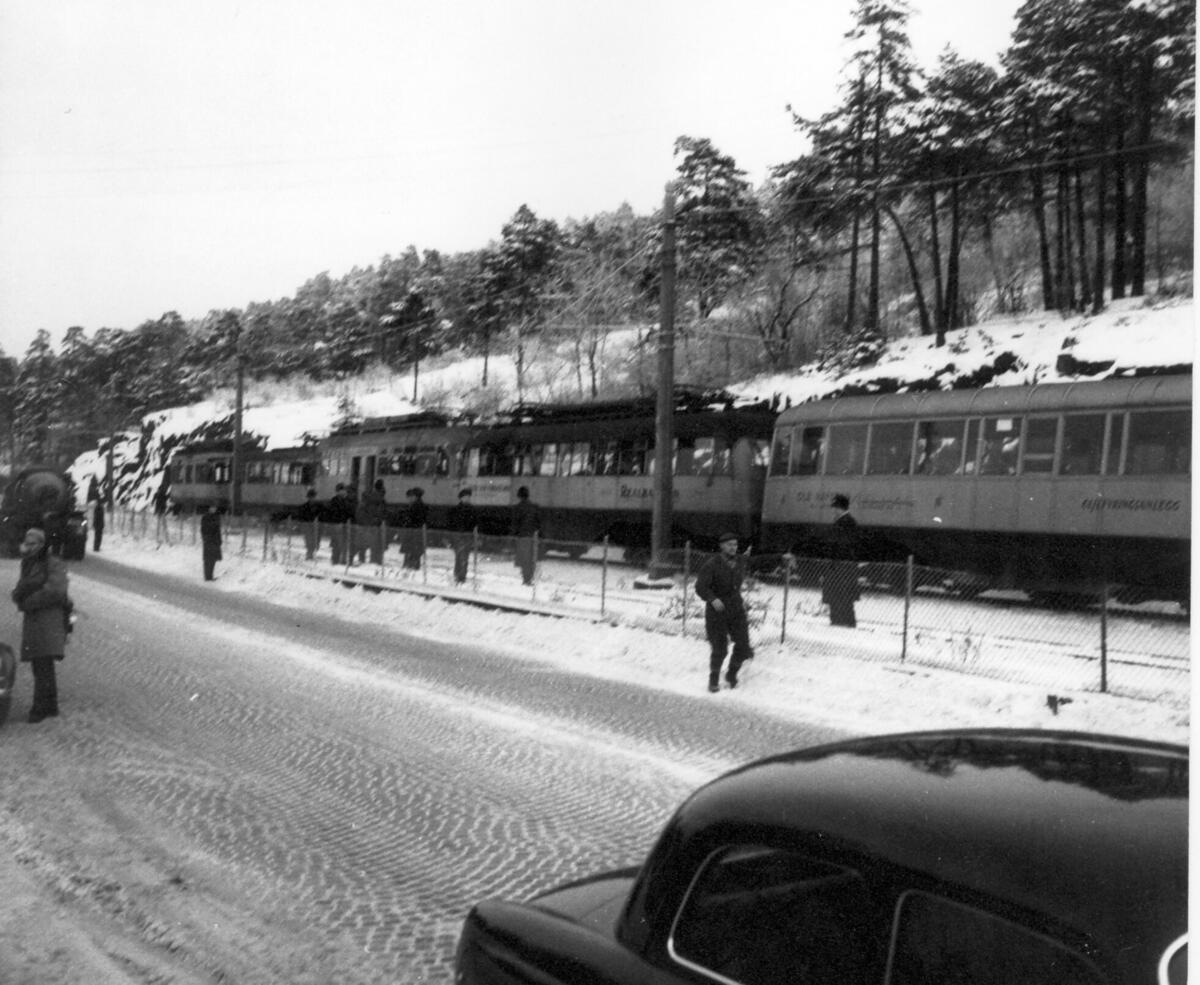 Ekebergbanen, nr. 1003 m.fl., kollisjon 19/12-1958