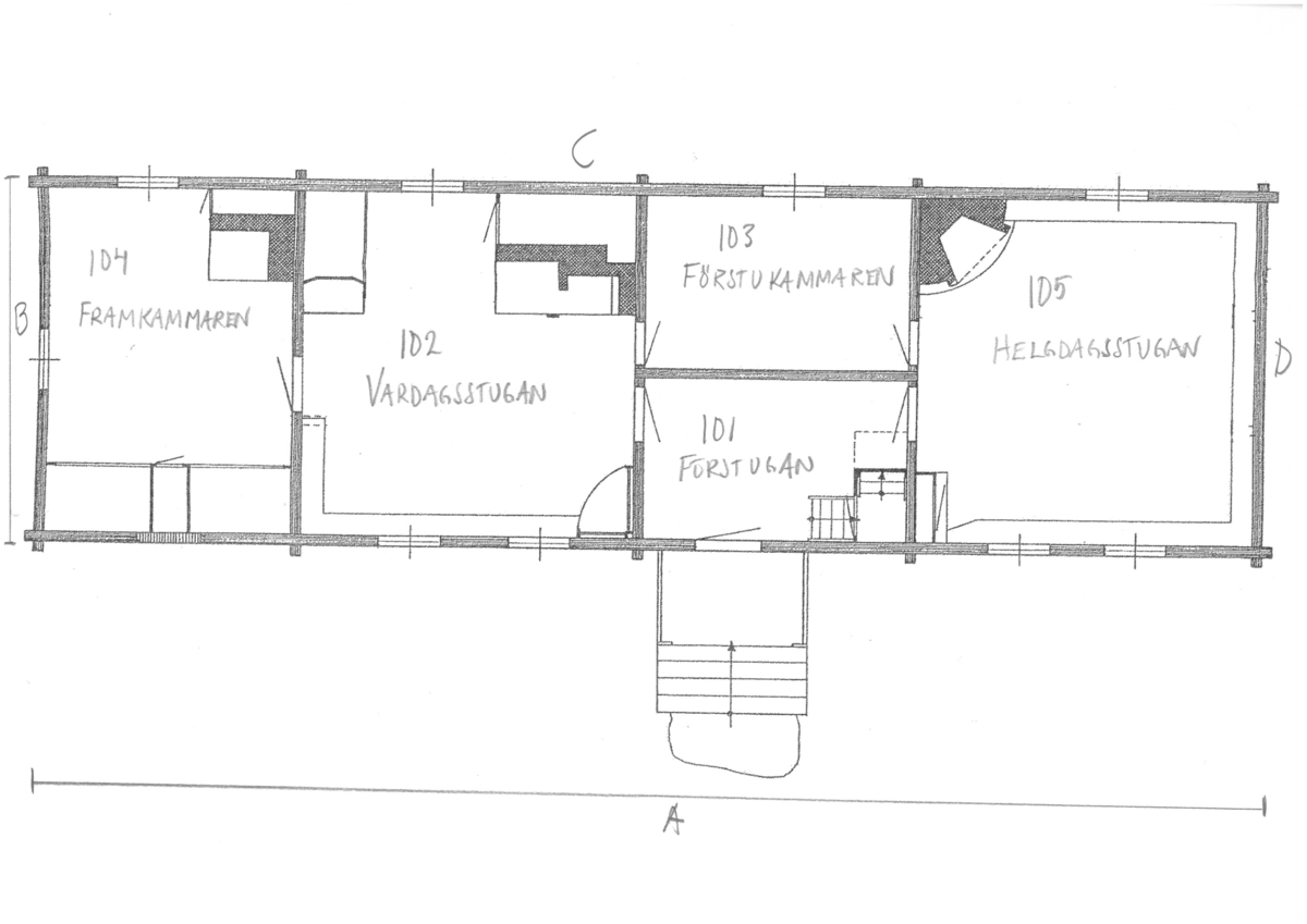 Edsängsstugan på Skansen är en parstuga med framkammarstuga, timrad i två våningar. Fasaden är, utom på gårdssidan, klädd med kilsågad locklistpanel och målad med röd slamfärg. Taket är ett sadeltak, med tätskikt av näver samt takved.

 Edsängsstugan kommer från Edsängs by, Delsbo socken i Hälsingland. Den uppfördes på Skansen under åren 1939-1940.