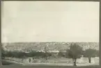 Här syns en panoramavy över Jerusalem med Klippdomen i centrum.