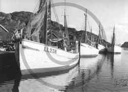 Fiskebåtar i Rönnäng 1949