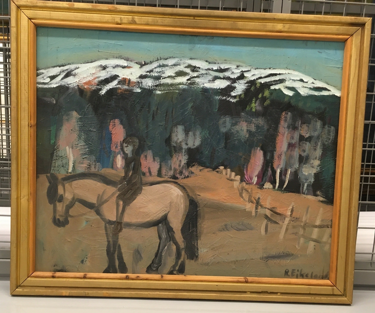 Pike på hest [Maleri]