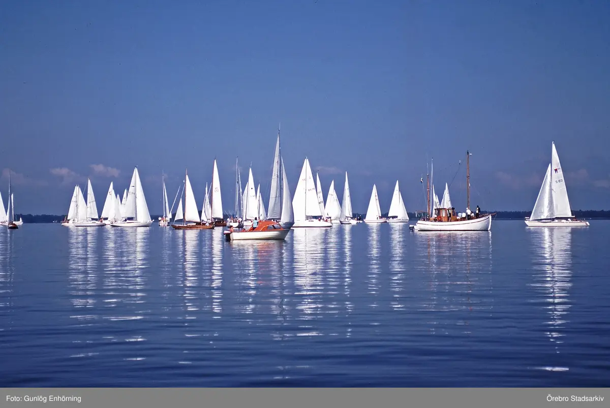 Segelbåtar i tävlingen Vinö Sail Race, 1988 -Örebro Stadsarkiv ...