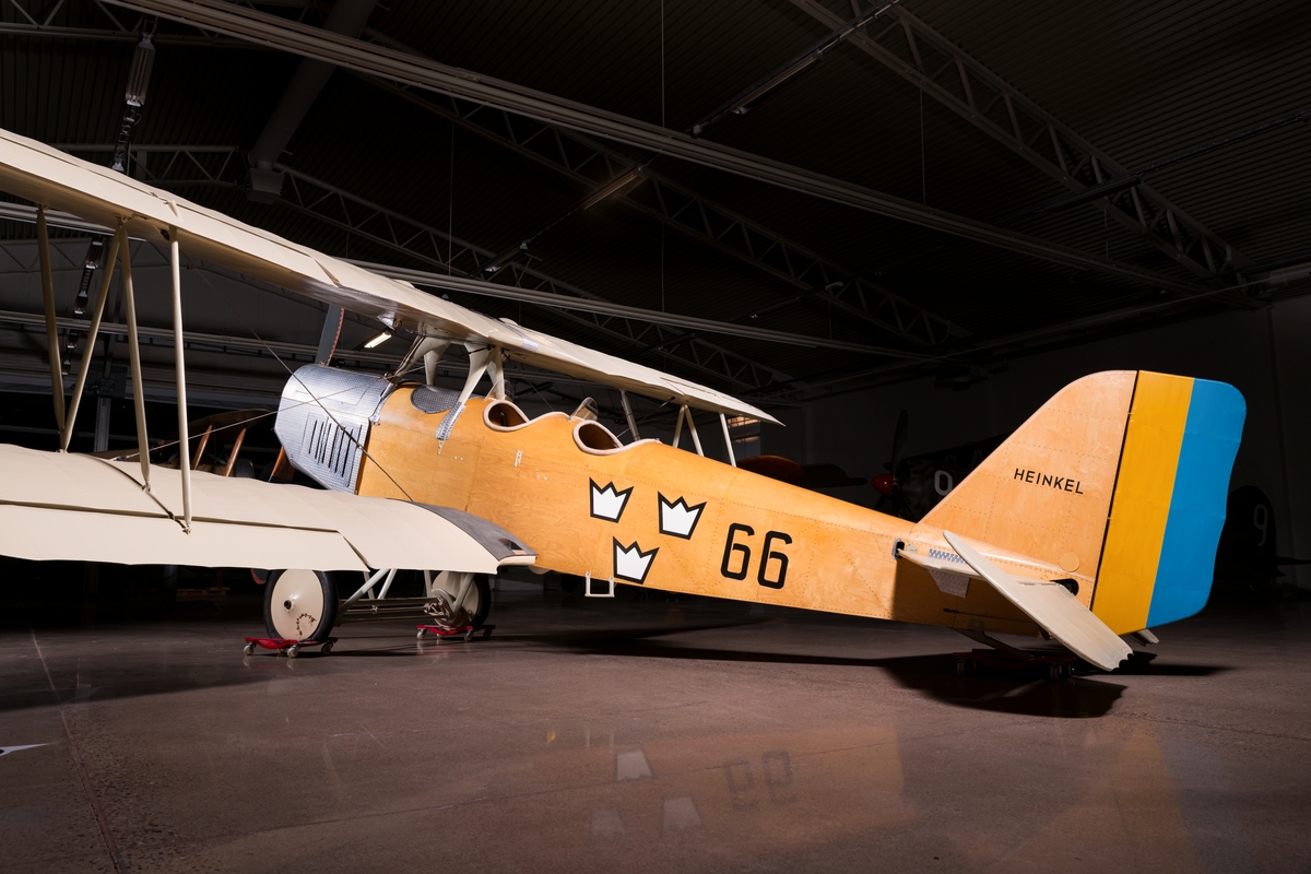 Skolflygplan Sk 5
Heinkel HD 35.

Tresitsigt skolflygplan med Mercedes D.II motor. 
Flygplanet saknade fast beväpning.
Märkning: På sidan kronmärke och siffan 66.