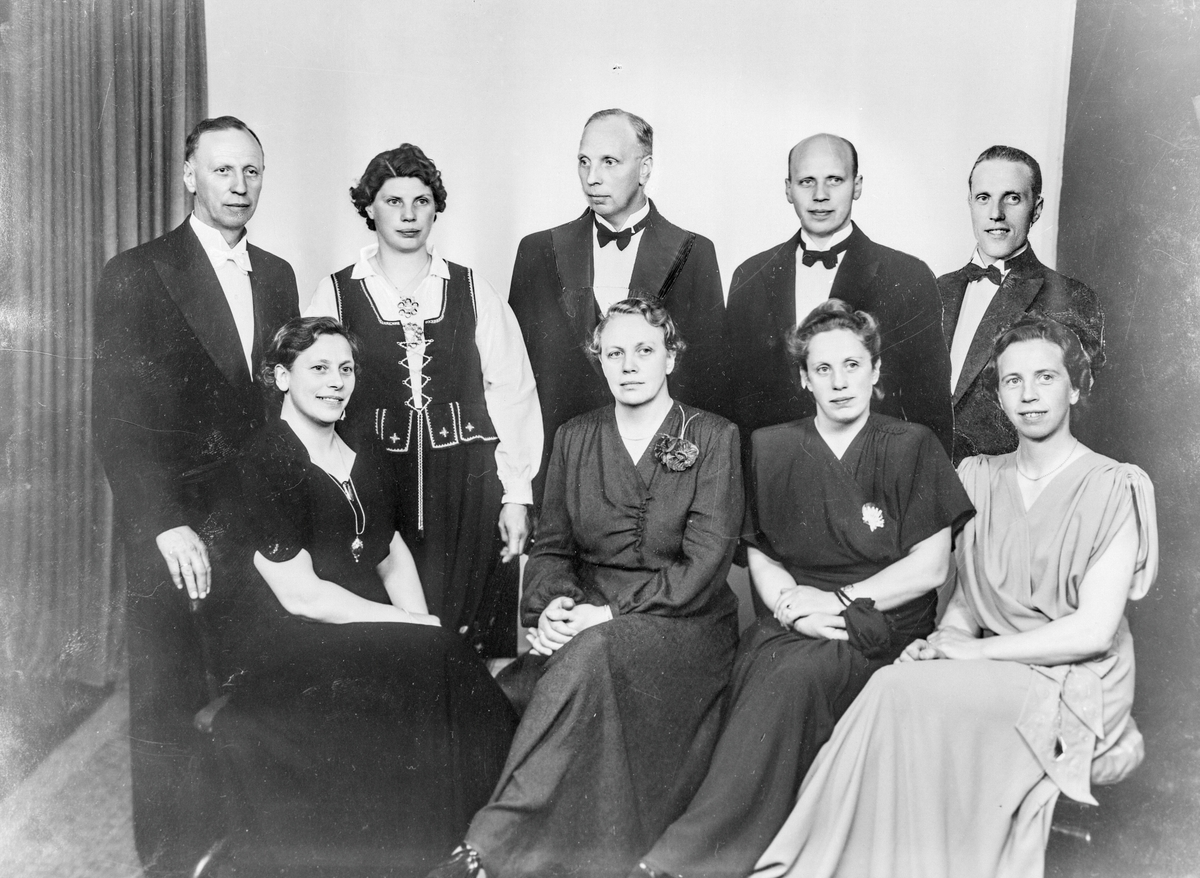 Banksjef Lunde, familiebilde, gruppebilde.
