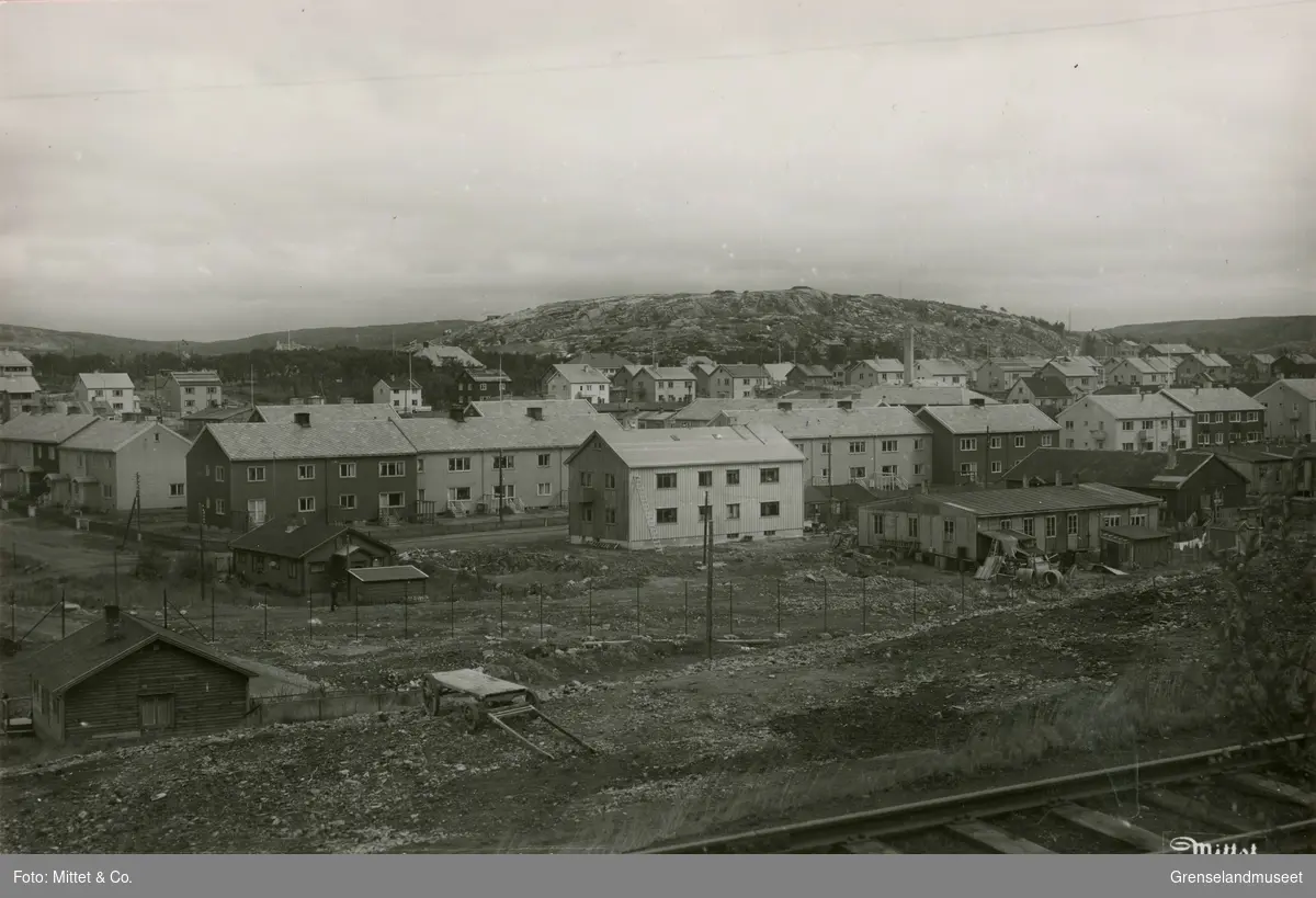 Parti av Kirkenes under gjenoppbyggingen rundt år 1950.