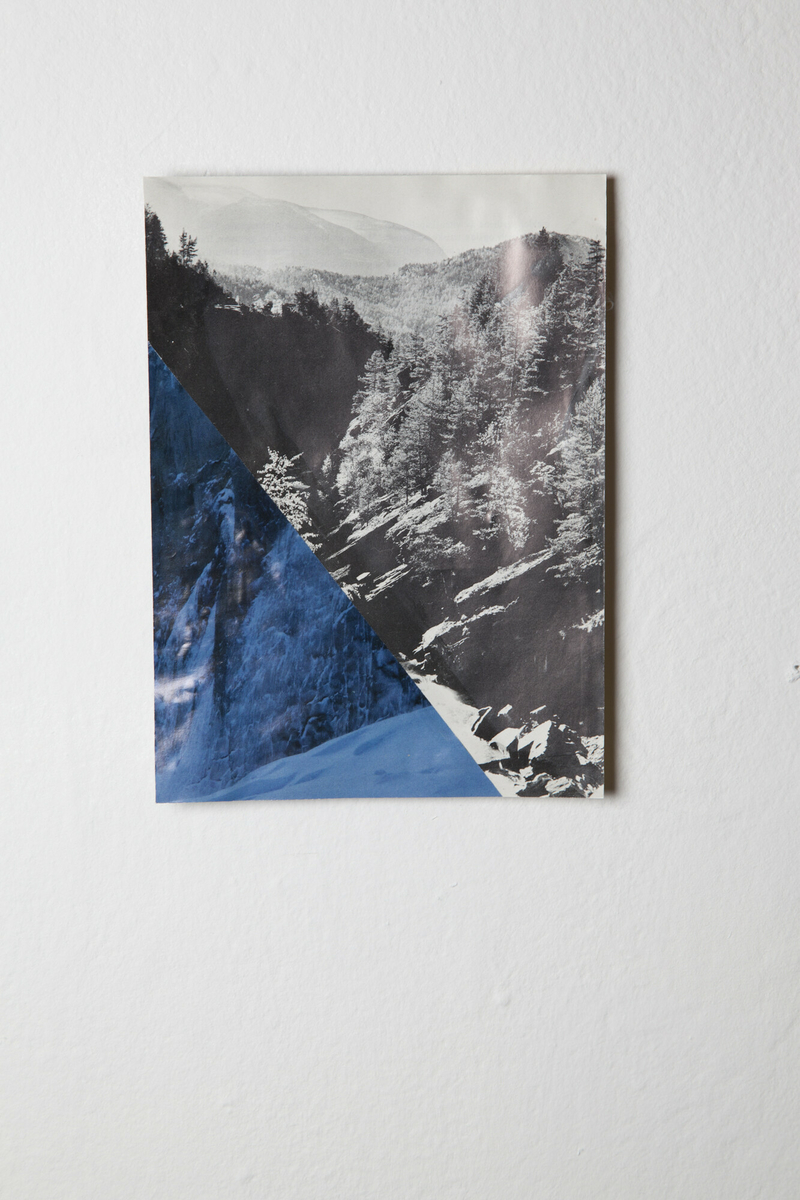 Fra serien Mountain View. Collage med ulike landskapsmotiv.