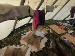 Levekår i protestleiren på Markoppneset