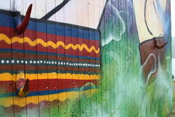 Detaljer fra protestleiren på Markoppneset