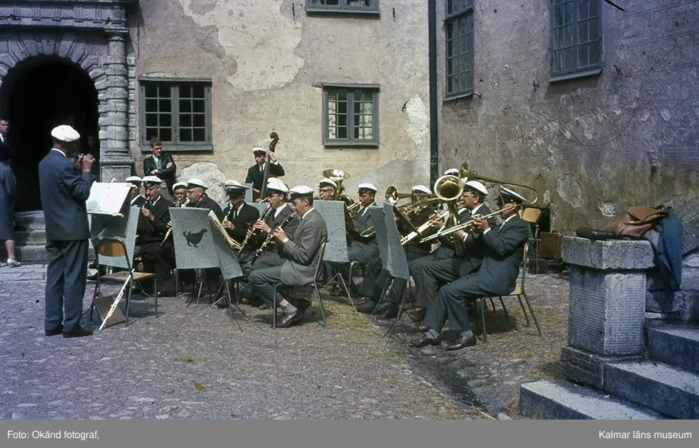 Orkester på borggården på Kalmar slott.