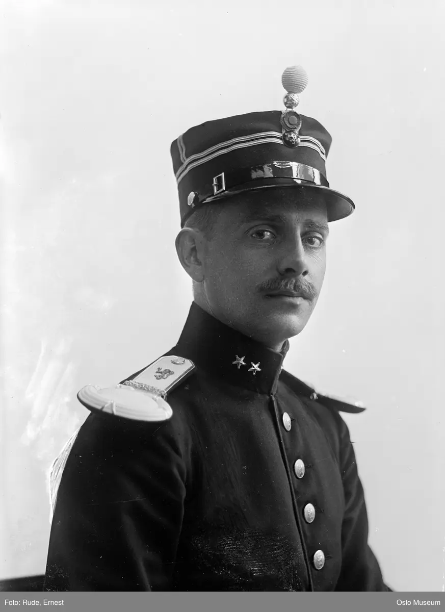 portrett, mann, løytnant, brystbilde, uniform