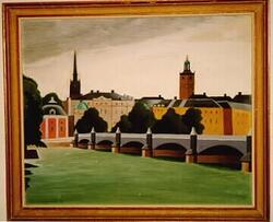 Utsikt Mot Gamla Staden Sthlm [målning]