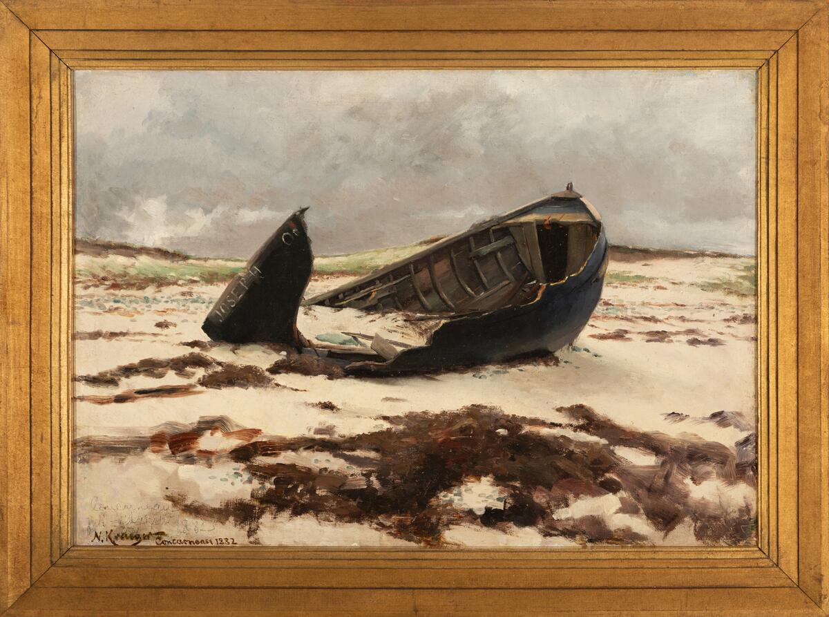 Strand Med Trasigt Vrak