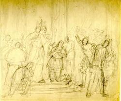 Historisk Scen [teckning]