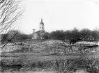 Härnösands domkyrka. Grundläggning av Johannesbergsskolan.