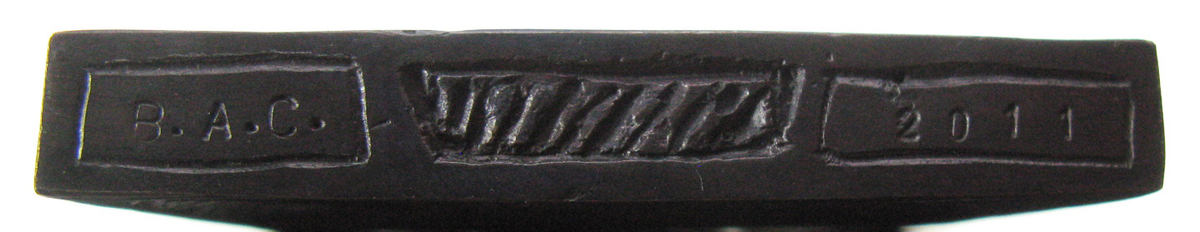 Motiv advers: Benedict Carpenter, frontalt og stilisert portrett.

Motiv revers: Benedict Carpenters hustru, frontalt og stilisert portrett.