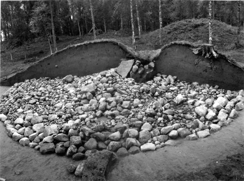 Gravfältet vid Holm hög nr 2, foto från NO.
