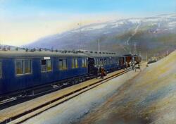 Jernbanen Toget ved Abiskojokk