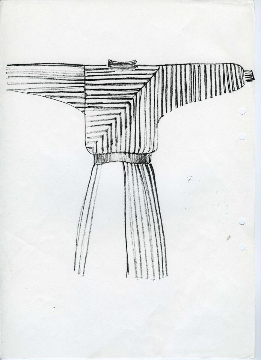 Skisser till olika herr, dam, barn och babykläder. Postorderkatalog, JACIE, Sommaren 1988 dam och barnkläder.