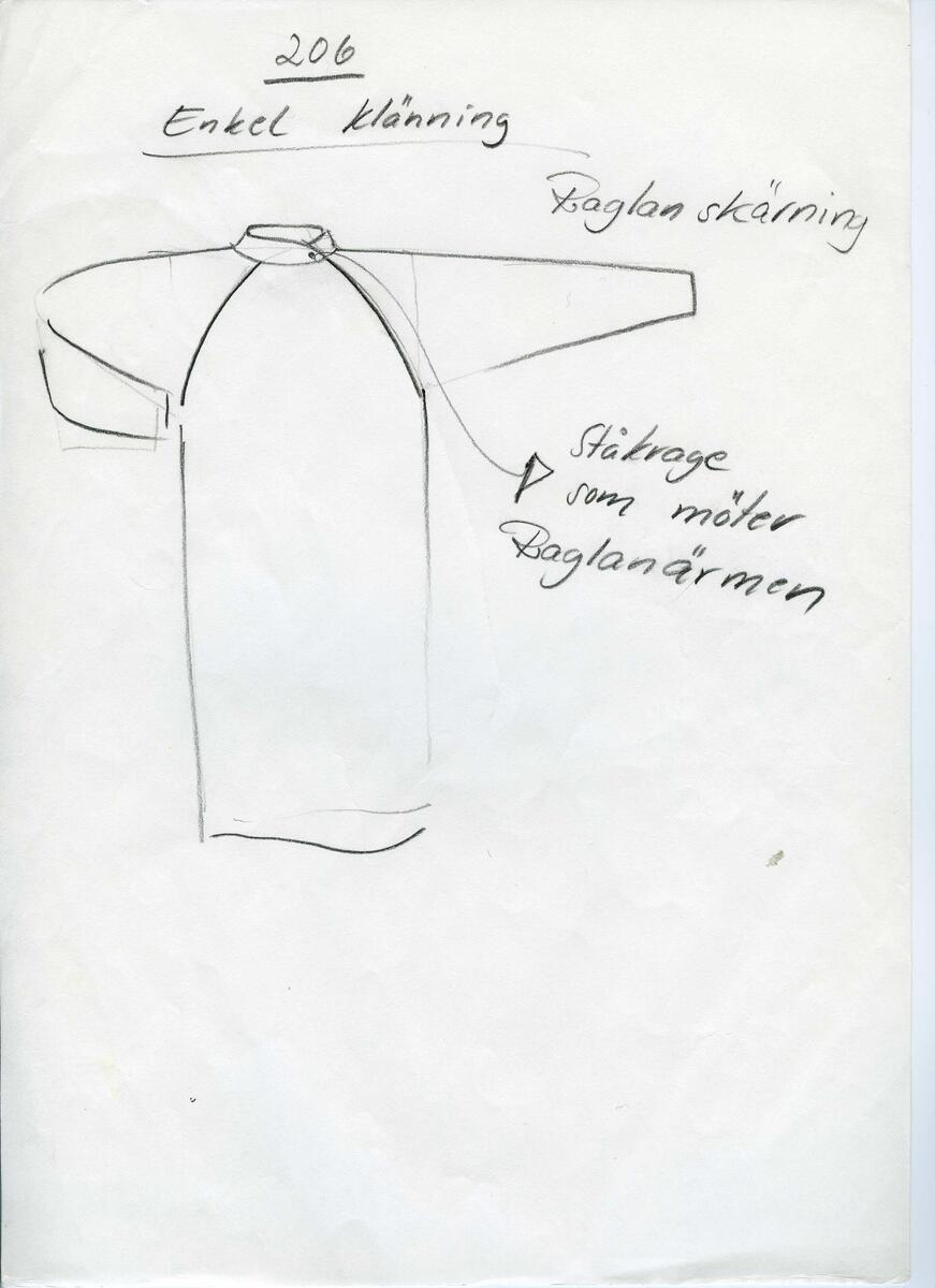 Skisser till olika herr, dam, barn och babykläder. Postorderkatalog, JACIE, Sommaren 1988 dam och barnkläder.