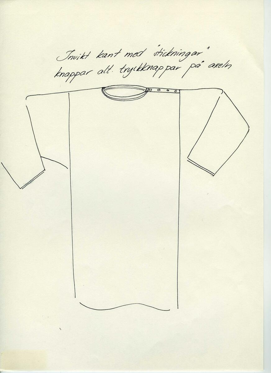 Skisser till olika herr, dam, barn och babykläder. Postorderkatalog, JACIE, Sommaren 1988 dam och barnkläder.