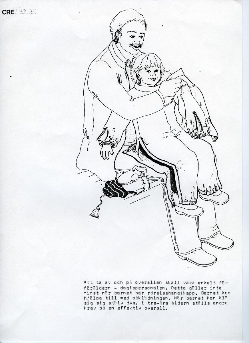 Skisser till olika herr, dam, barn och babykläder. Postorderkatalog, JACIE, Sommaren 1988 dam och barnkläder.