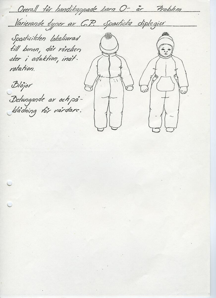 Skisser till olika herr, dam, barn och babykläder. Postorderkatalog, JACIE, Sommaren 1988 dam och barnkläder.