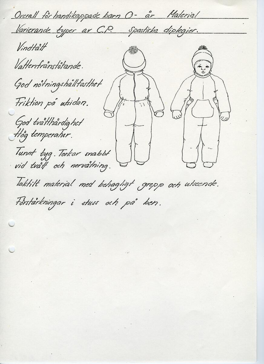 Skisser till olika herr, dam, barn och babykläder. Postorderkatalog, JACIE, Sommaren 1988 dam och barnkläder.
