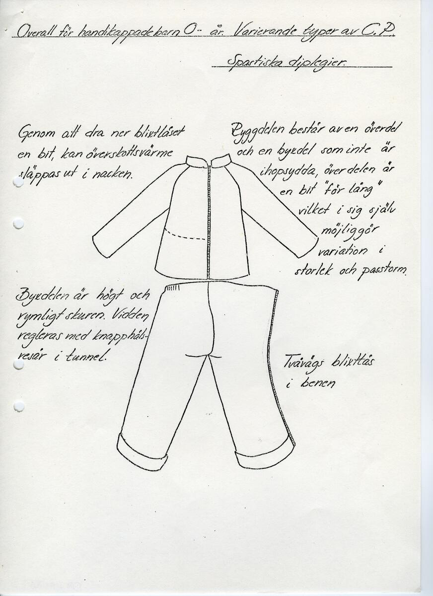 Skisser till olika herr, dam, barn och babykläder. Postorderkatalog, JACIE, Sommaren 1988 dam och barnkläder.