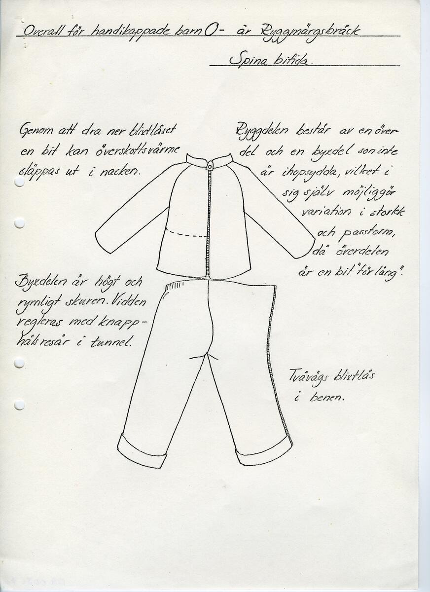 Skisser till olika herr, dam, barn och babykläder. Postorderkatalog, JACIE, Sommaren 1988 dam och barnkläder.